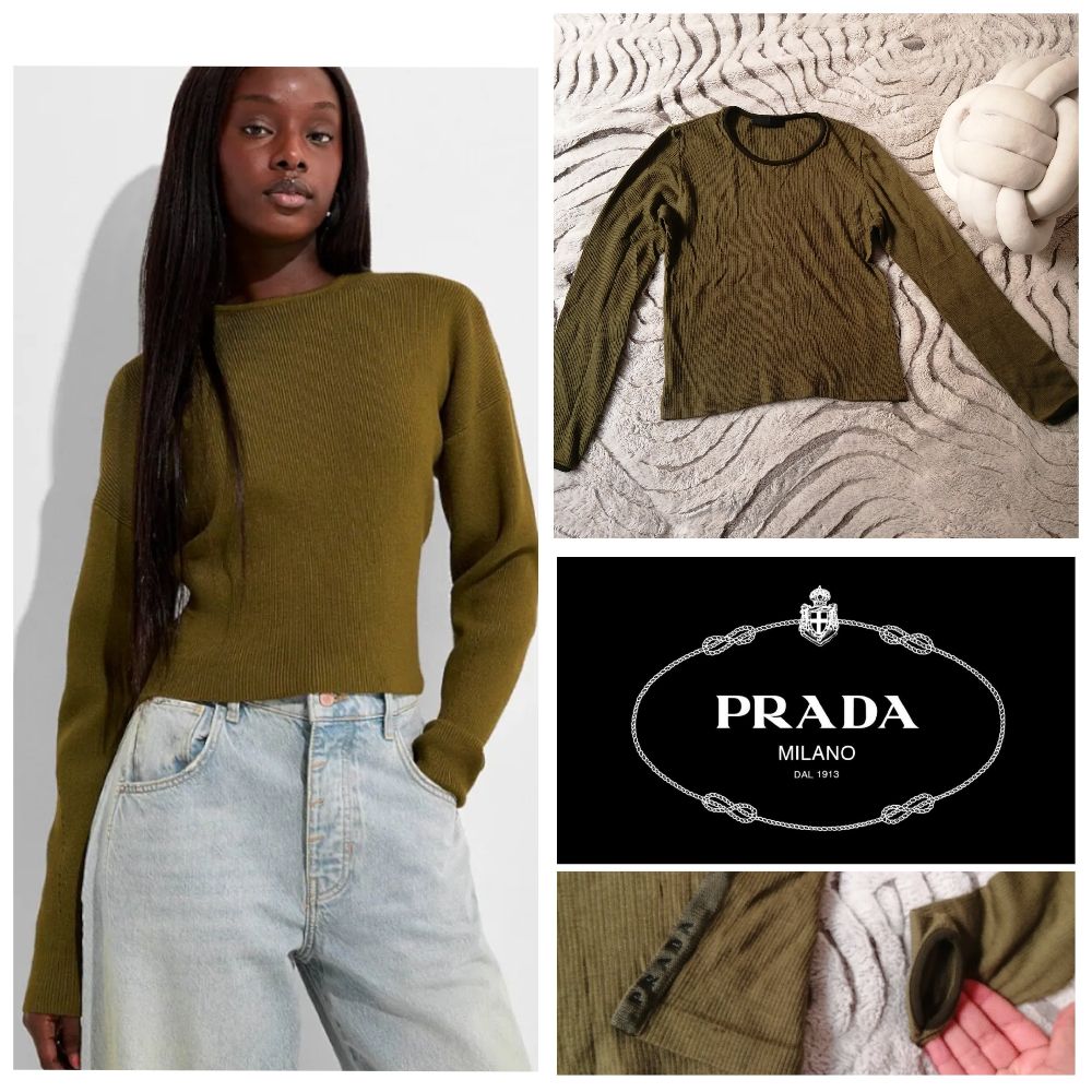 Pull vert olive Prada très chic très classe 🌼🌺🌺🌸🌸💐🌹🌹🌺