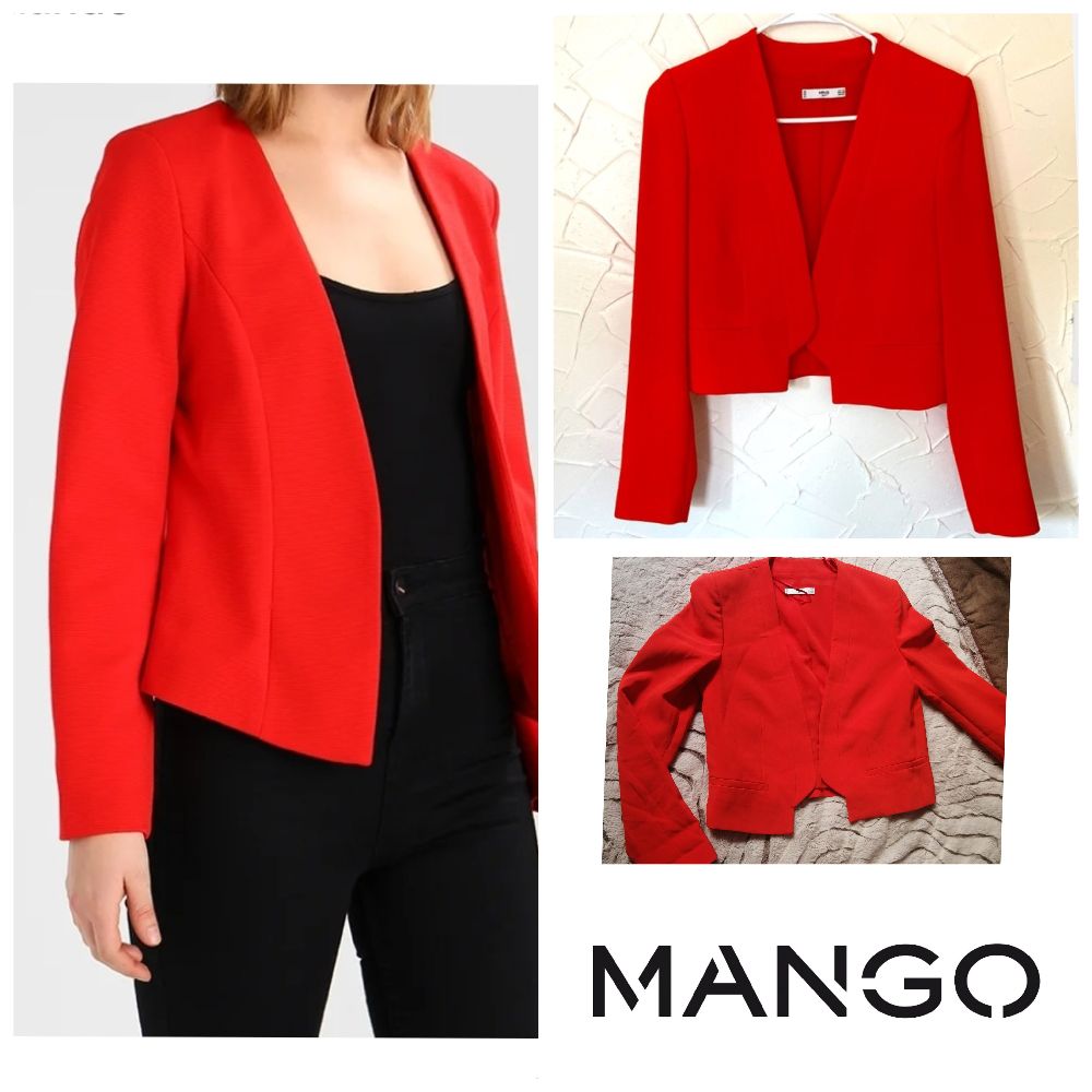 Veste courte orangé mango très chic très classe🌼🌺🌺🌸🌸💐💓💓🌹🌹