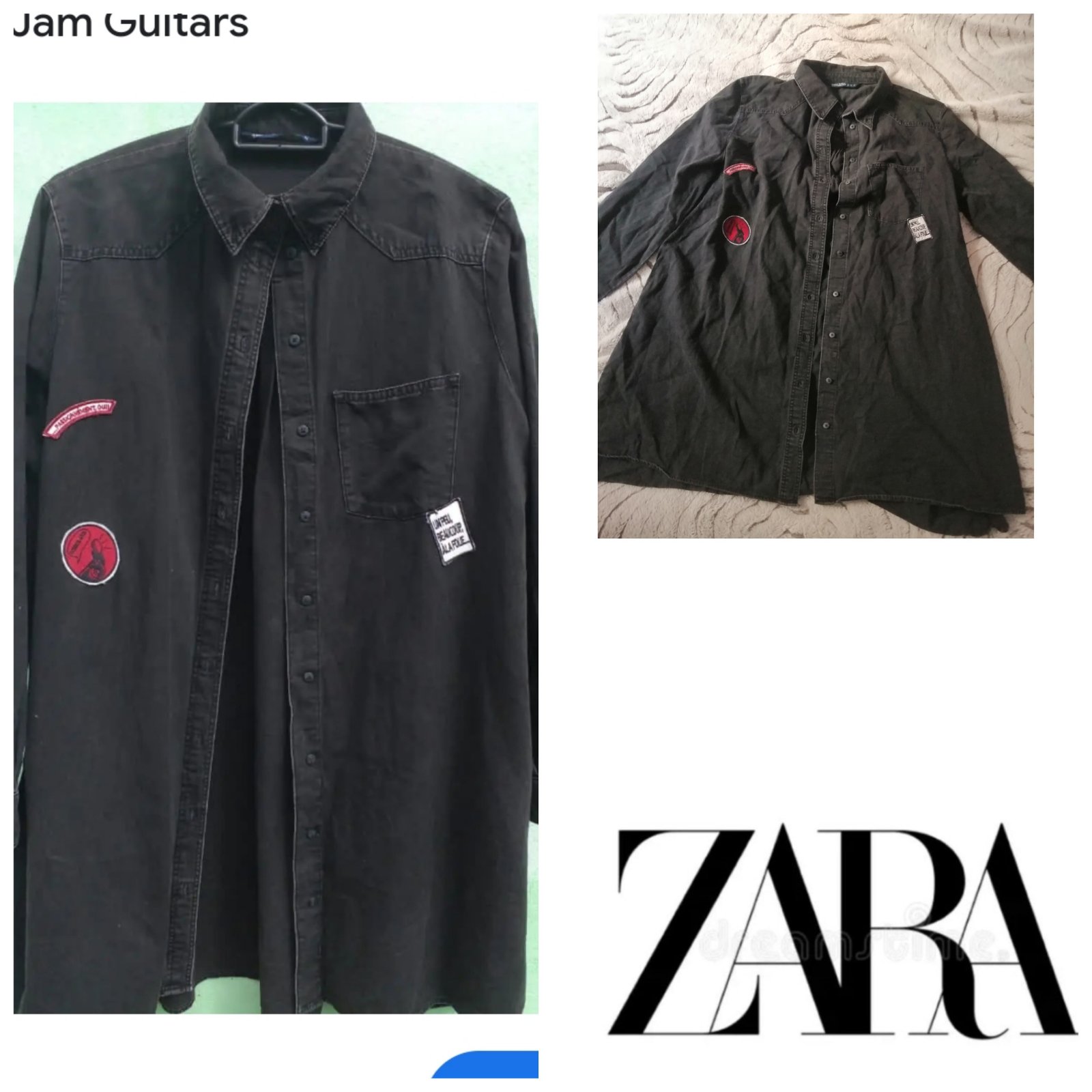 Chemise Zara très chic très classe en promotion jusqu'à minuit profitez dabchouchet 🌺🌹🌹🌸💐💐🌼💓