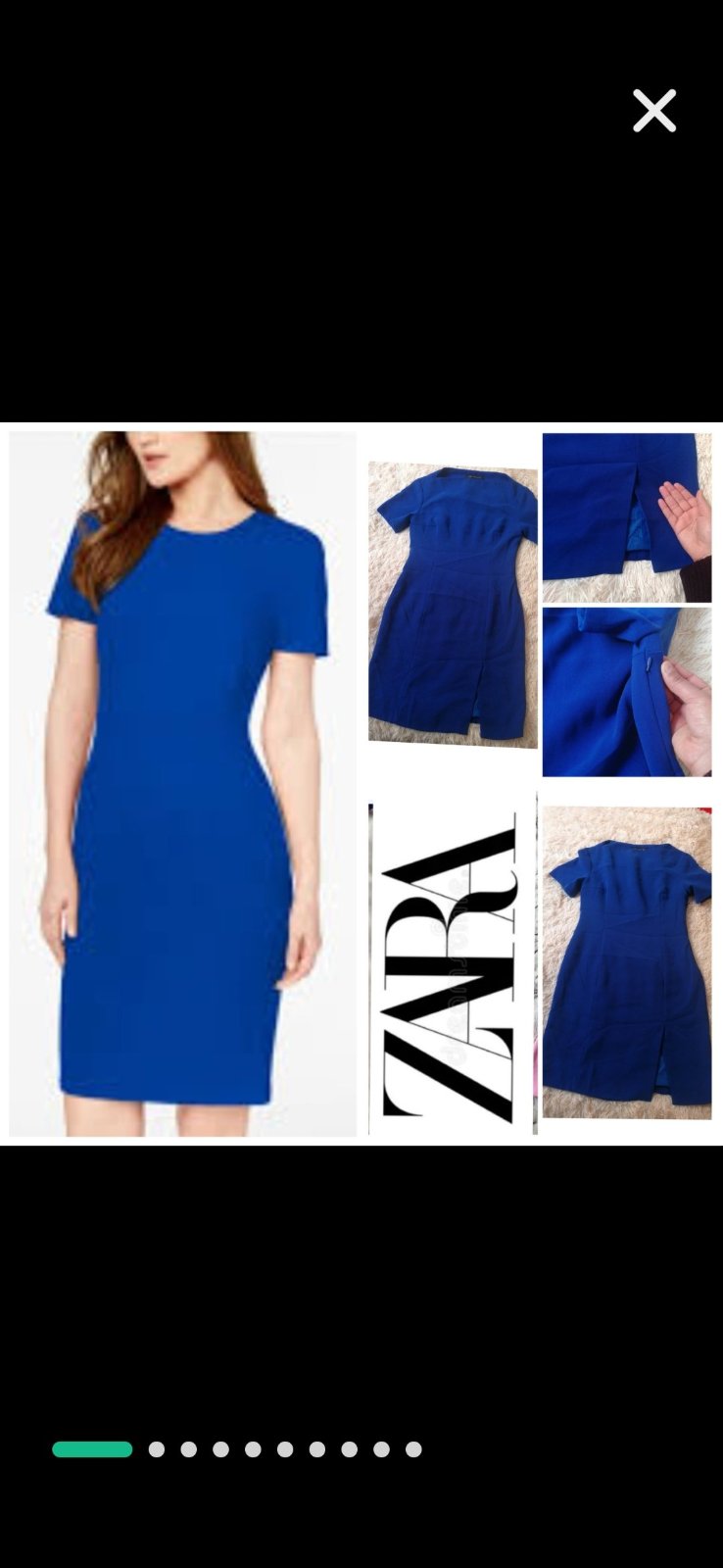 Robe bleu roi zara très chic très classe en promotion 🌸💐💐🌸🌸🌹🌷🌺