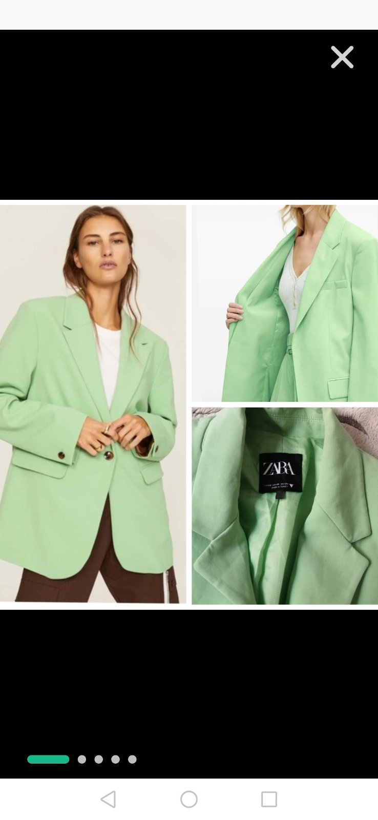 Blazer Zara vert pastel très chic très classe 💓🌺🌺💐🌸🌸🌼🌼