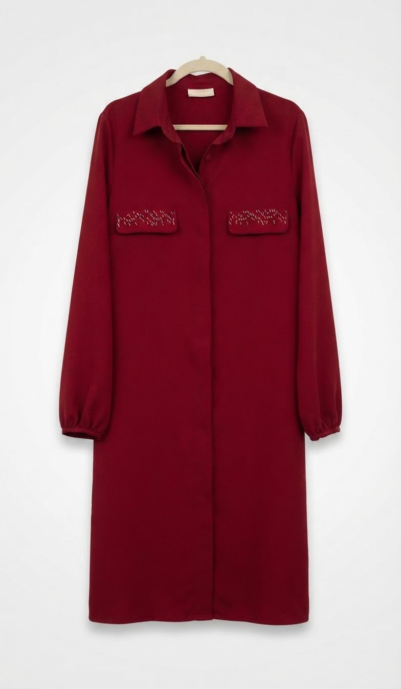 Robe Chemise pour femme voilée 