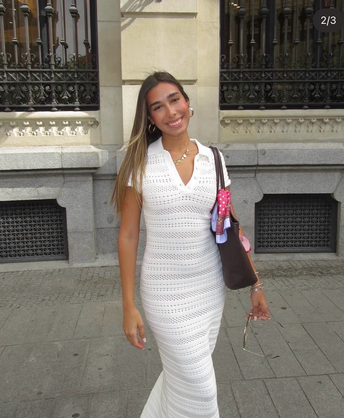 Robe crochet bershka