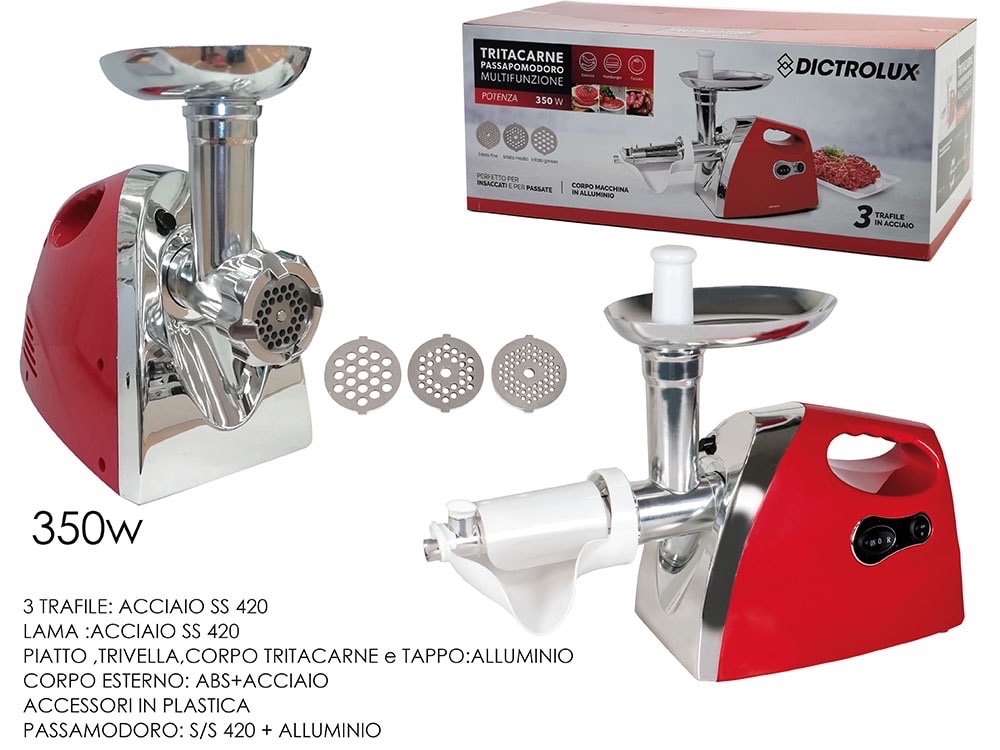 Hachoir à viande multifonction avec presse-tomate DICTROLUX 350W