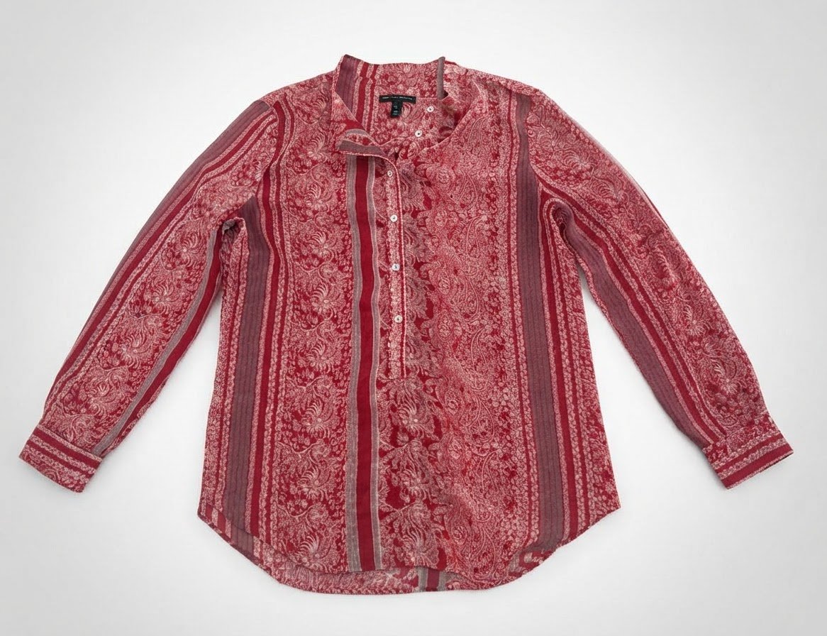 Chemise bordeaux a motifs 