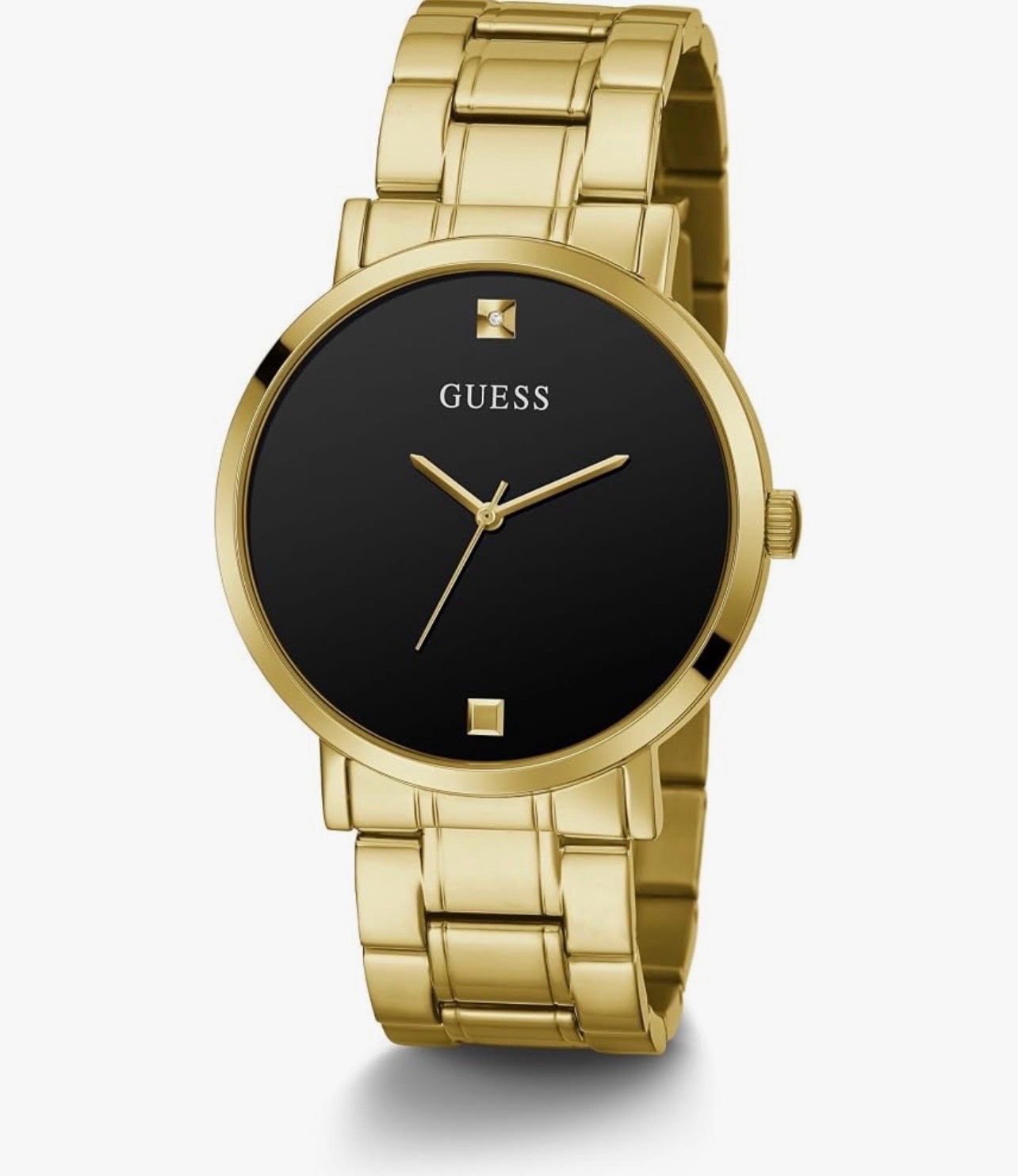 Guess Stainless Steel Genuine Diamond Dial Watch