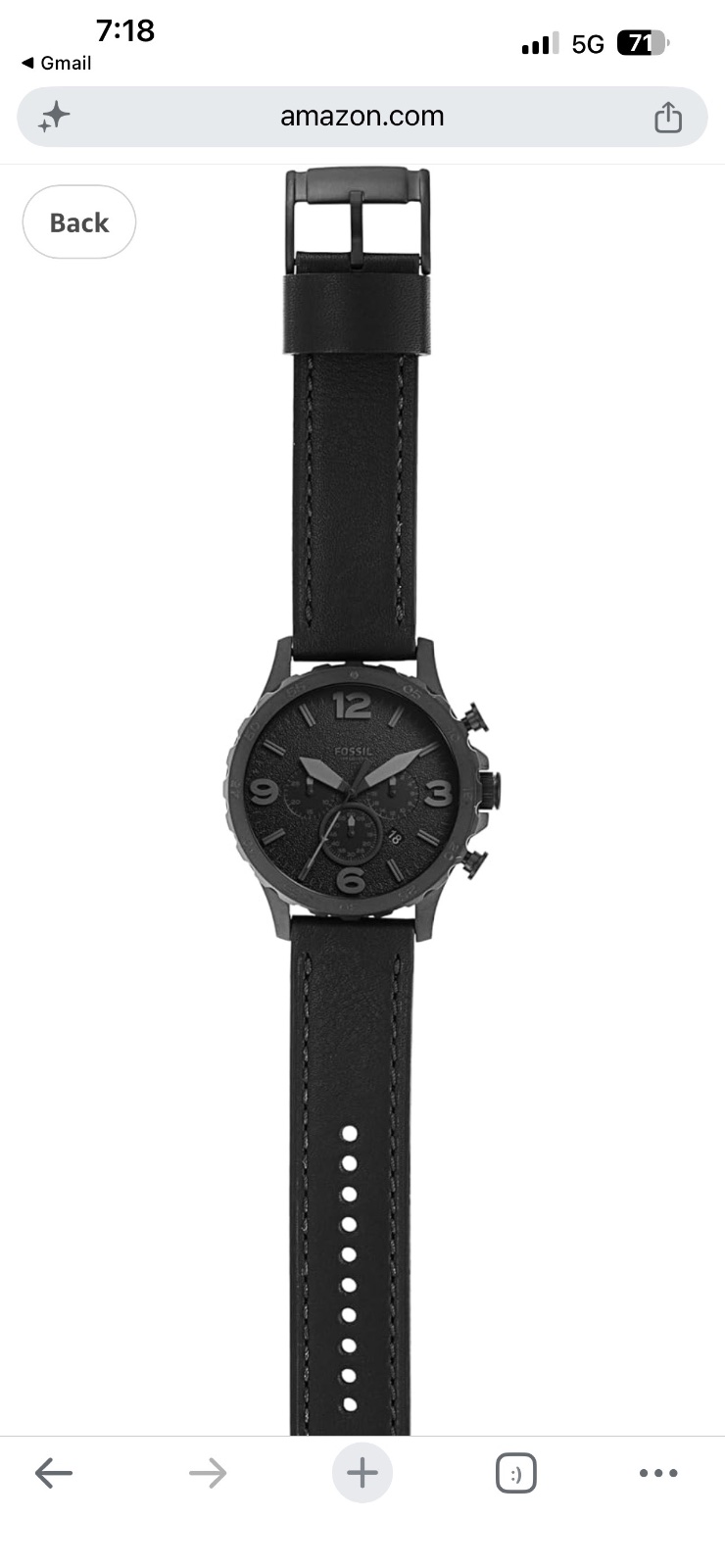 Fossil Men's Nate Quartz Chronograph Watch for Men