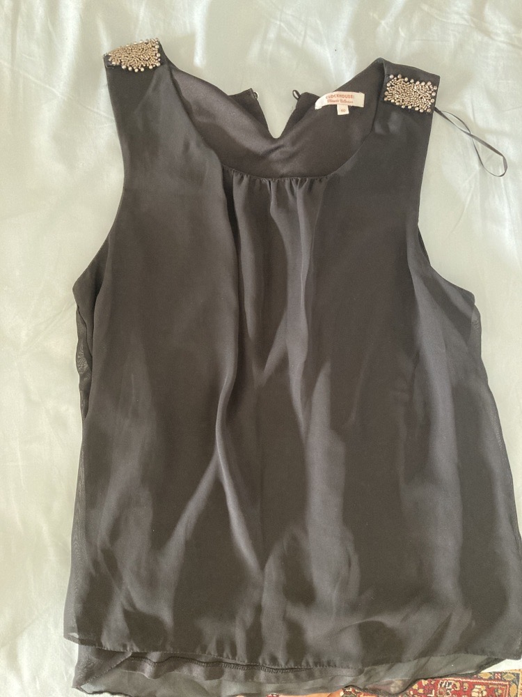 chemise d'été noire taille 40