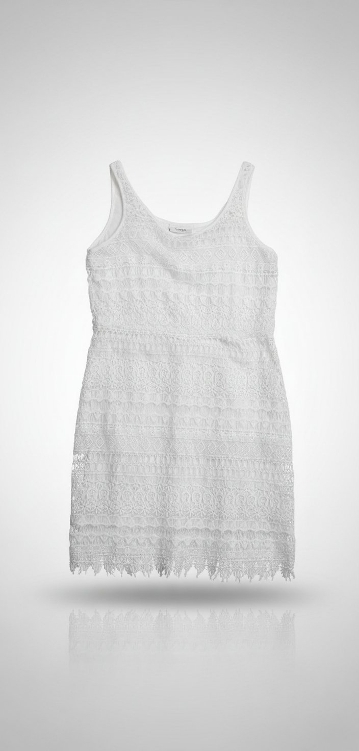 Robe blanc un peut courte 