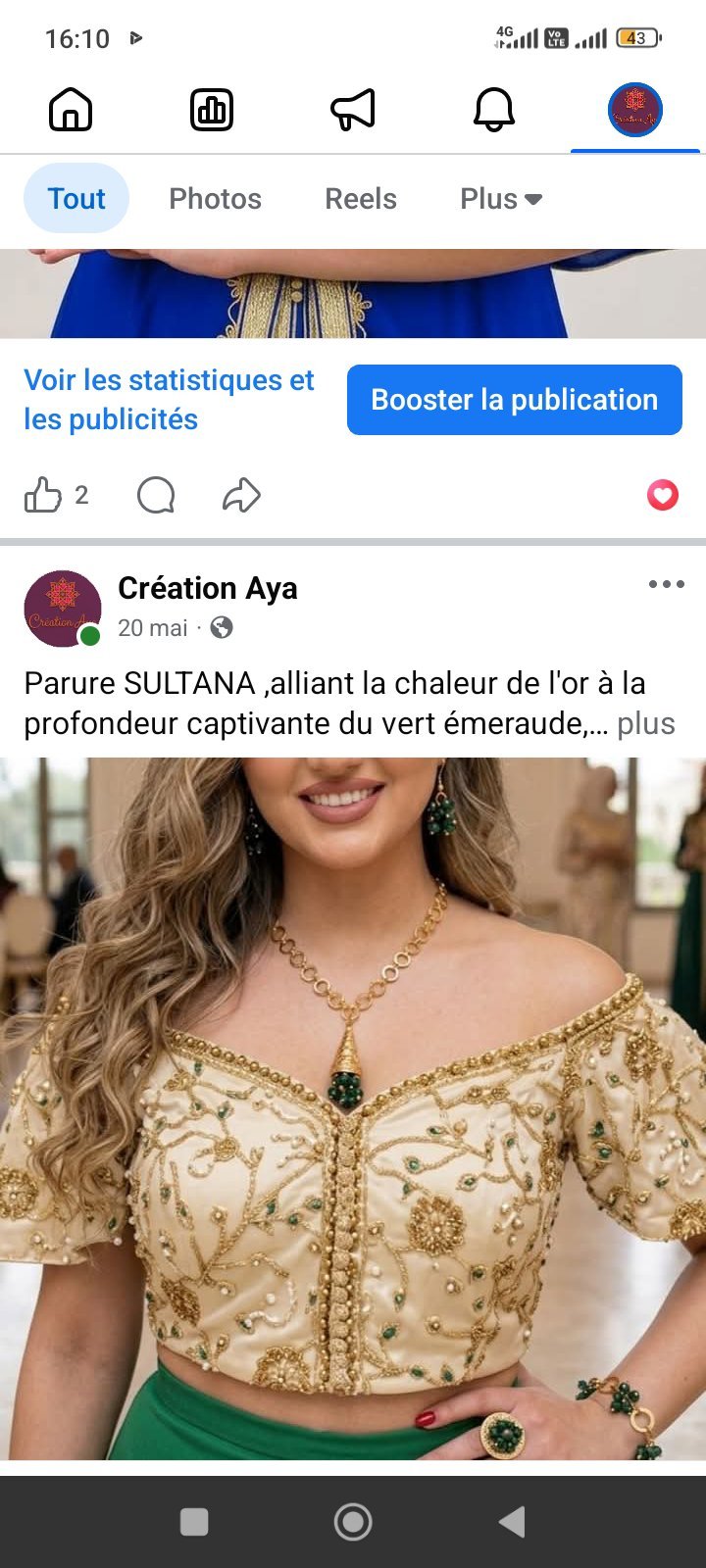 Parure cristal vert 