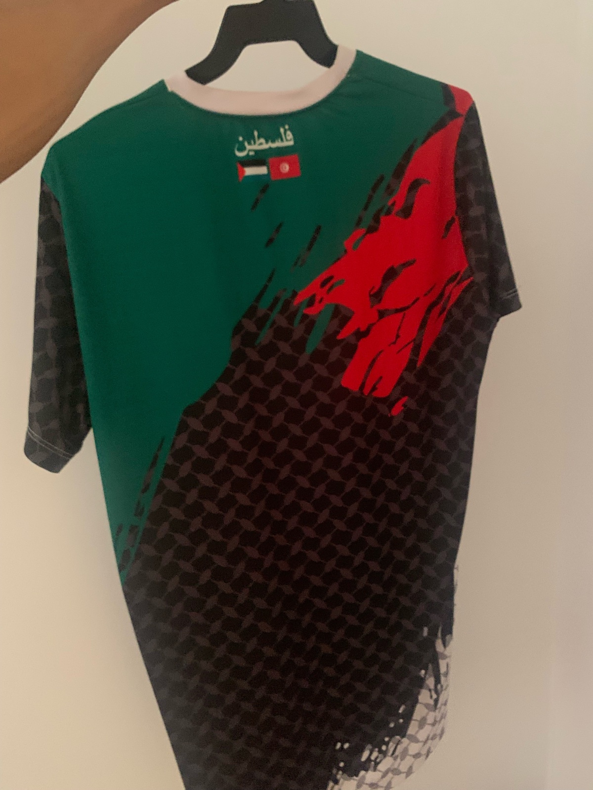 Palestine supporter soccer jersy