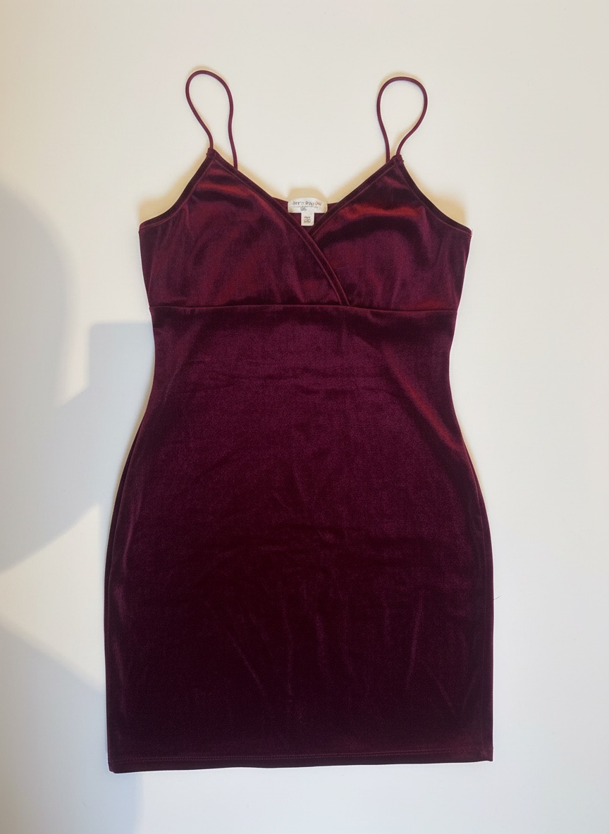 Robe rouge velour