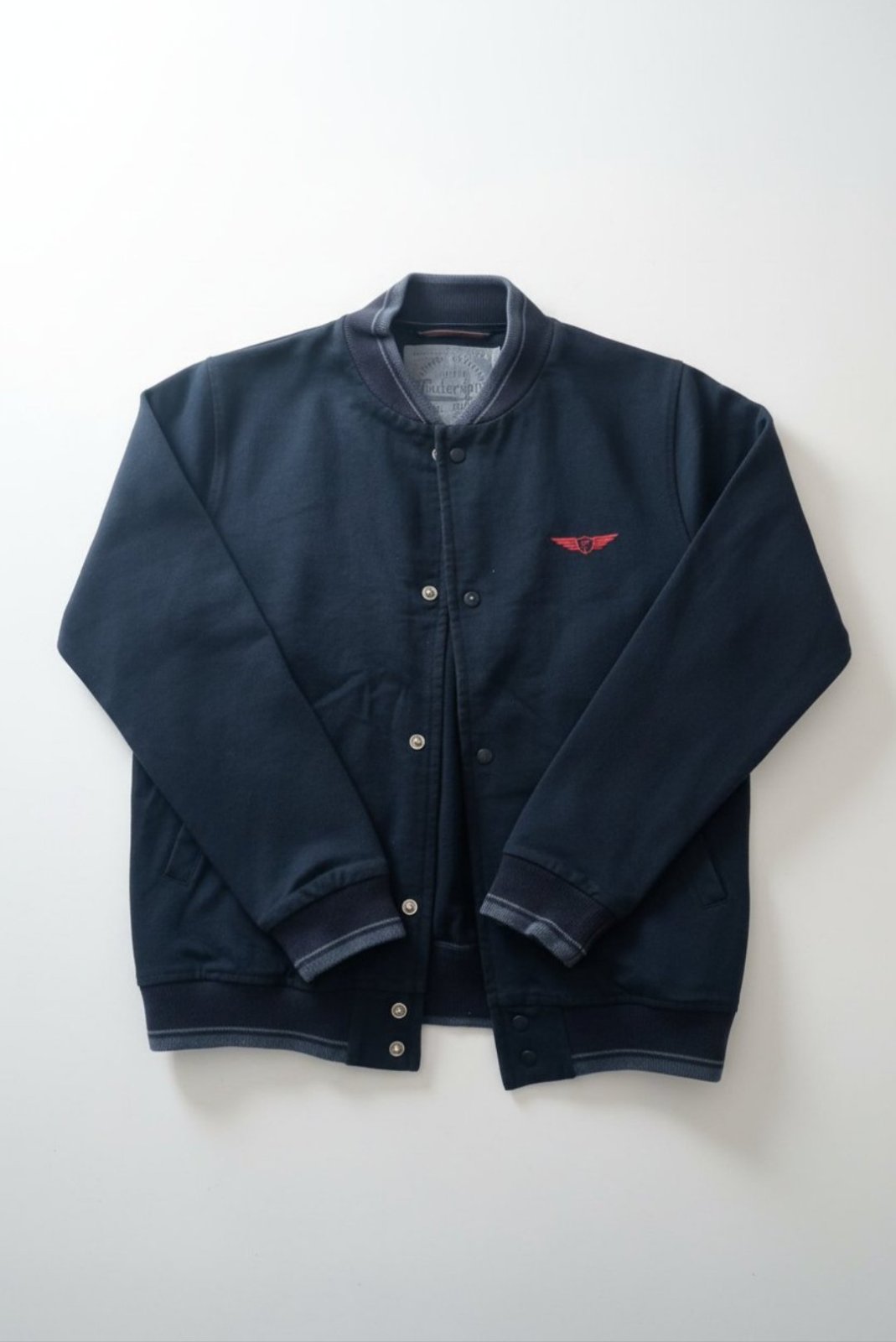 Veste bleu foncé style varsity