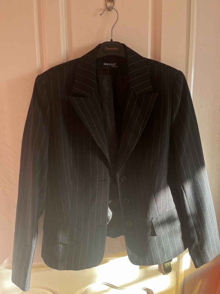 Blazer noir rayé