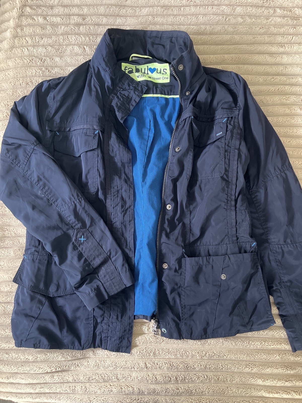 Veste nylon bleu marine 