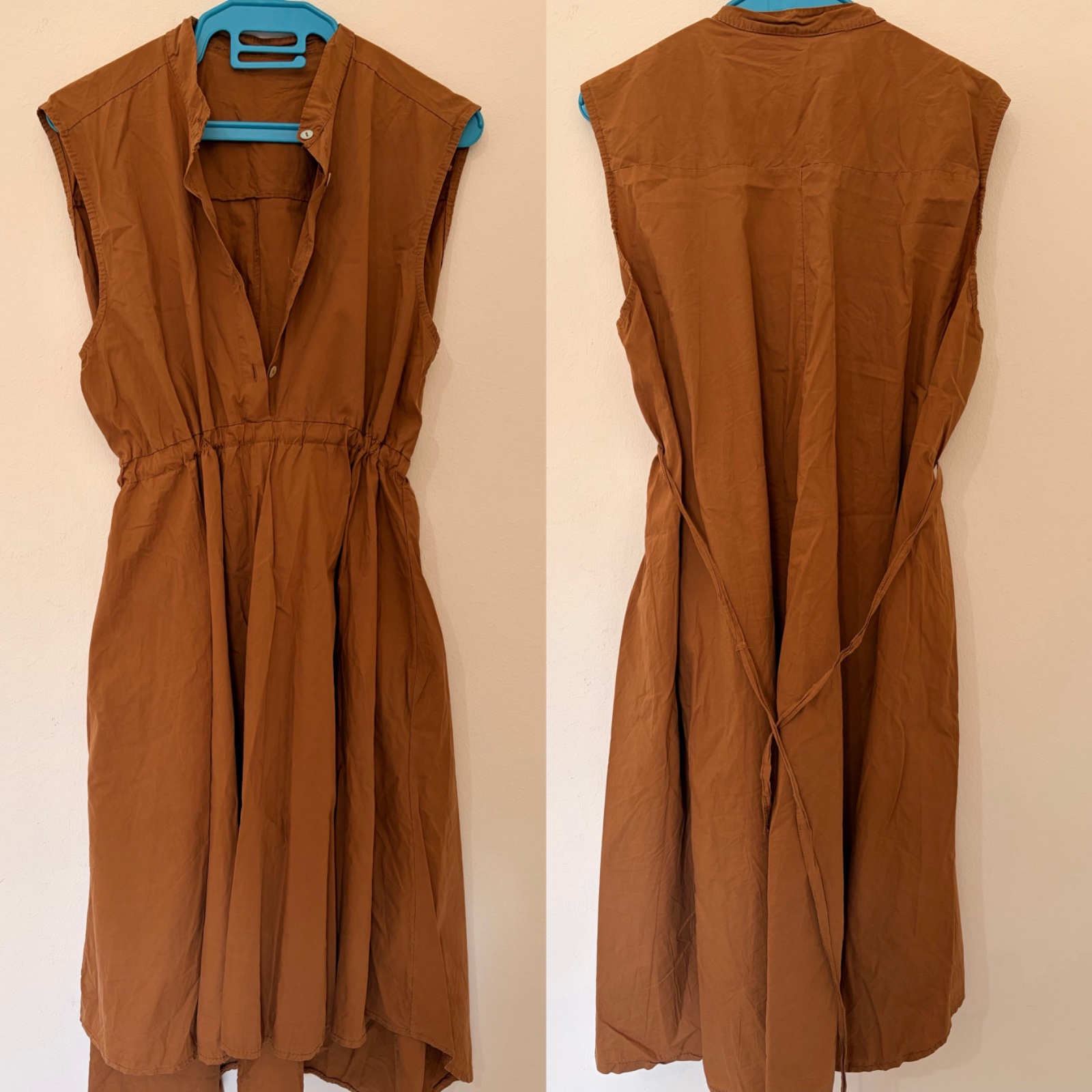 Robe chemise sans manches