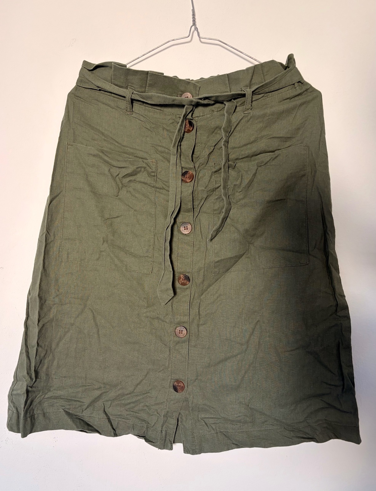 Jupe en lin vert 
