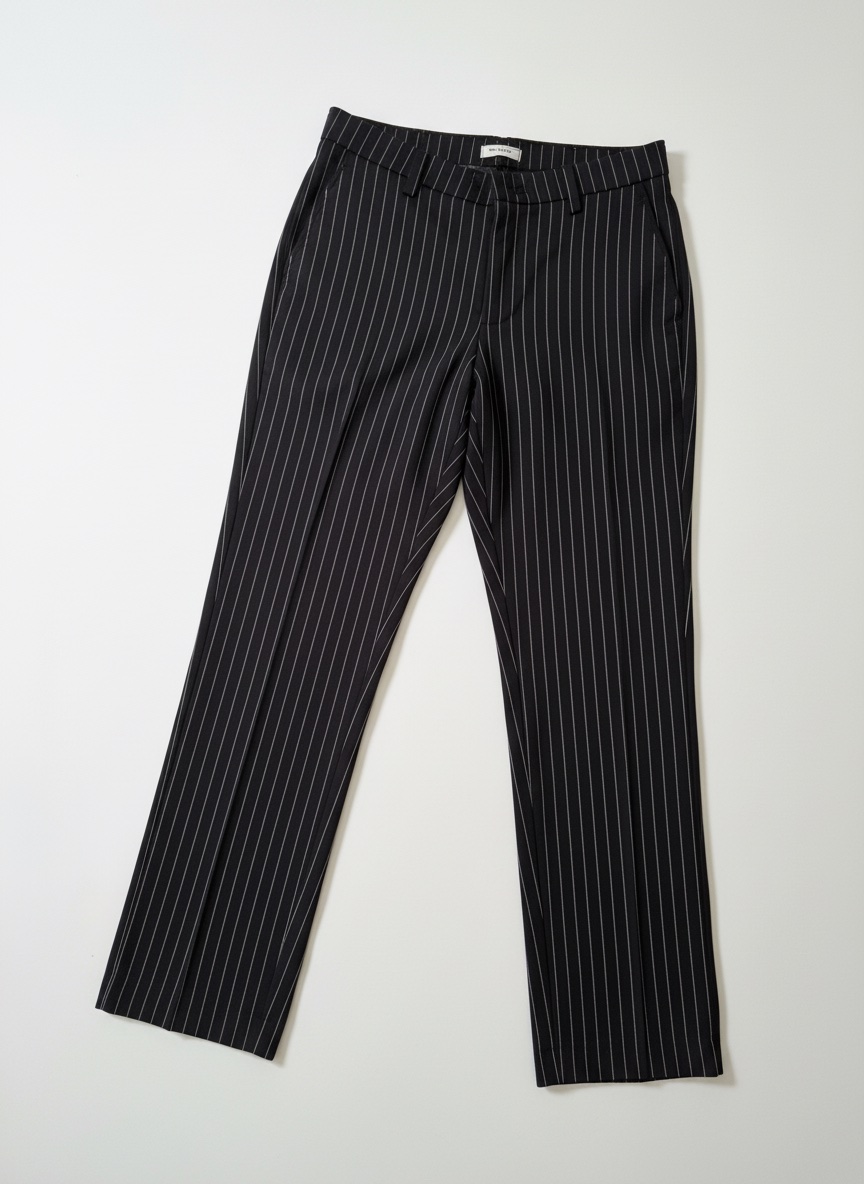 Pantalon fuseau noir à rayures Pimkie