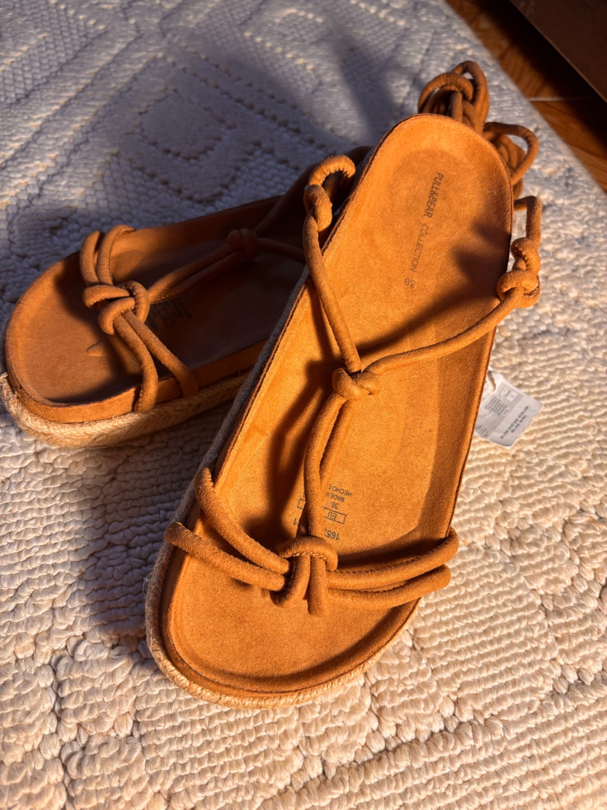 Sandales pull&bear style boheme + pantalon à rayures 