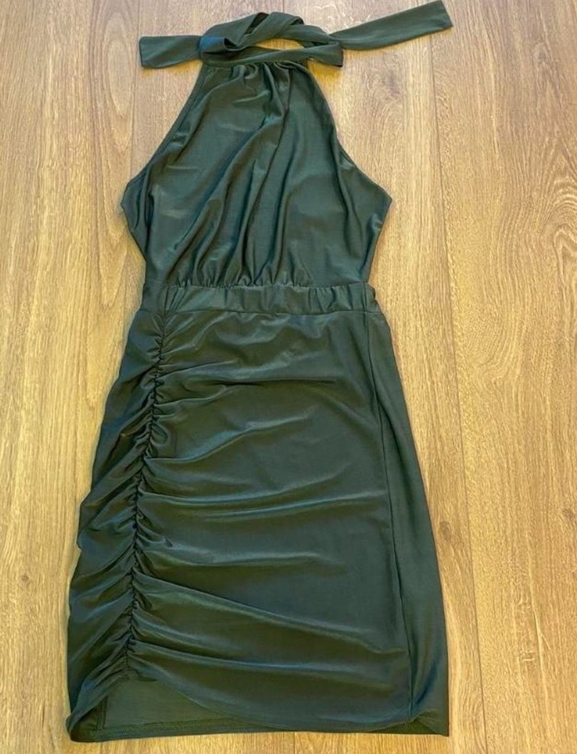 Robe moulante vert kaki