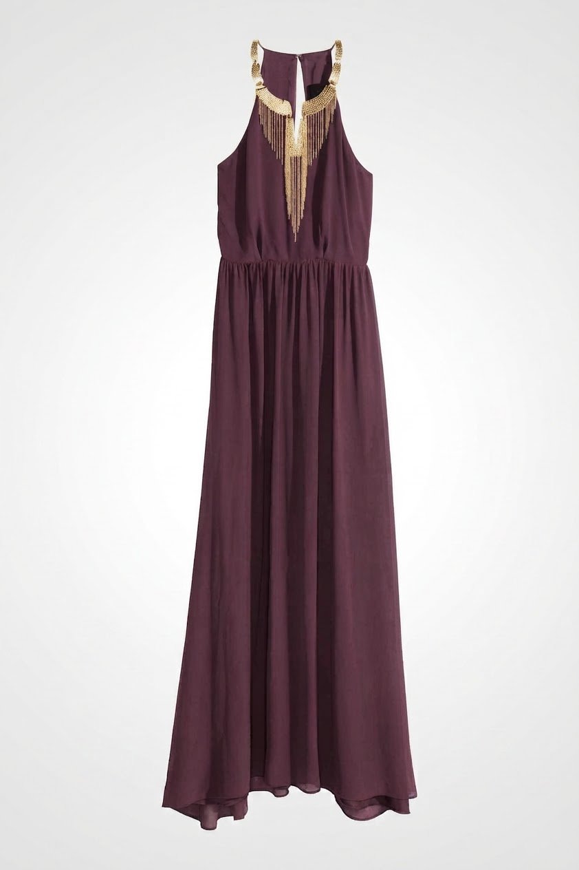 Robe rouge bordeaux longue 