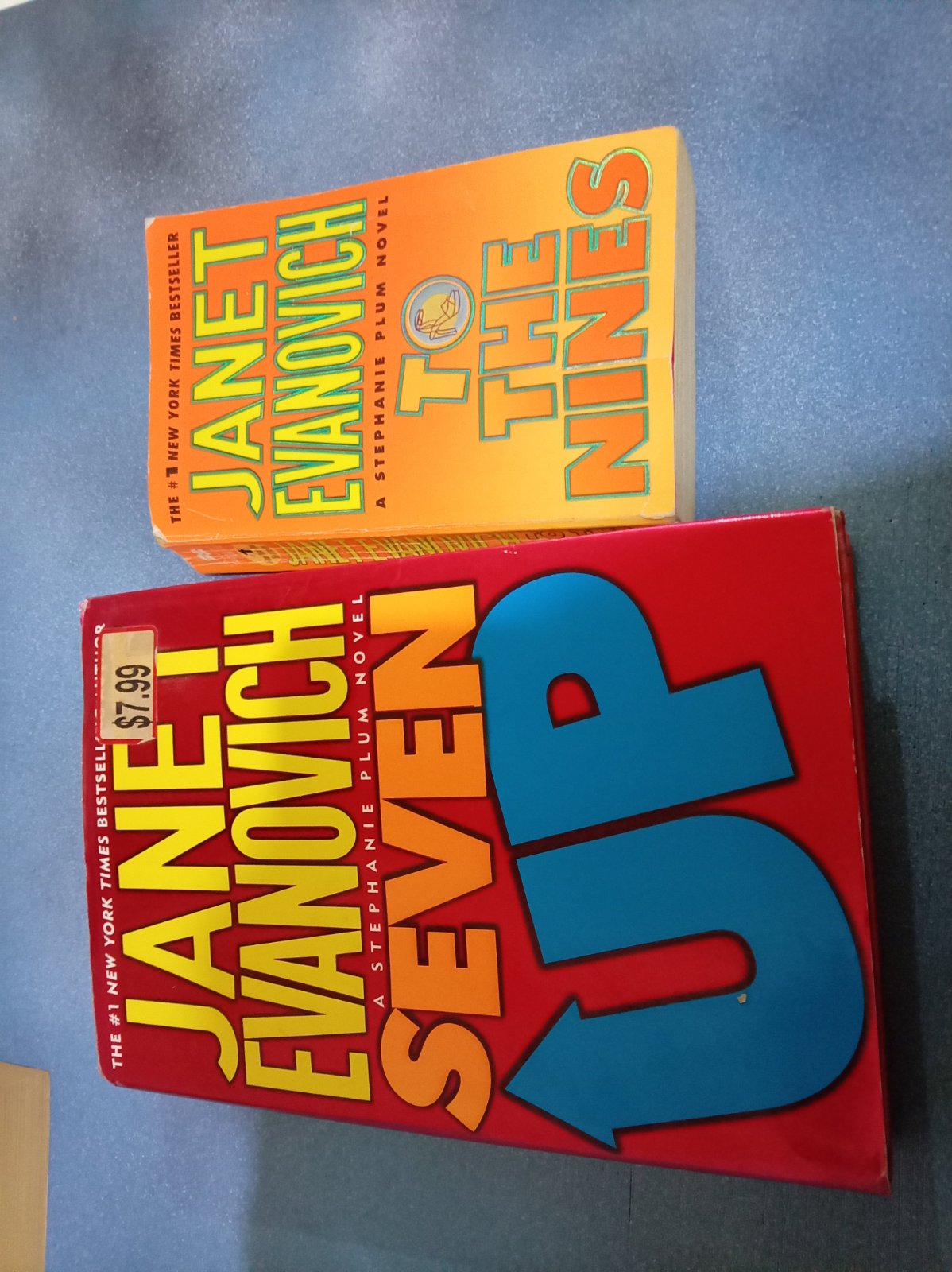Volume 7 and 9 of Stephanie Plum novels. 
