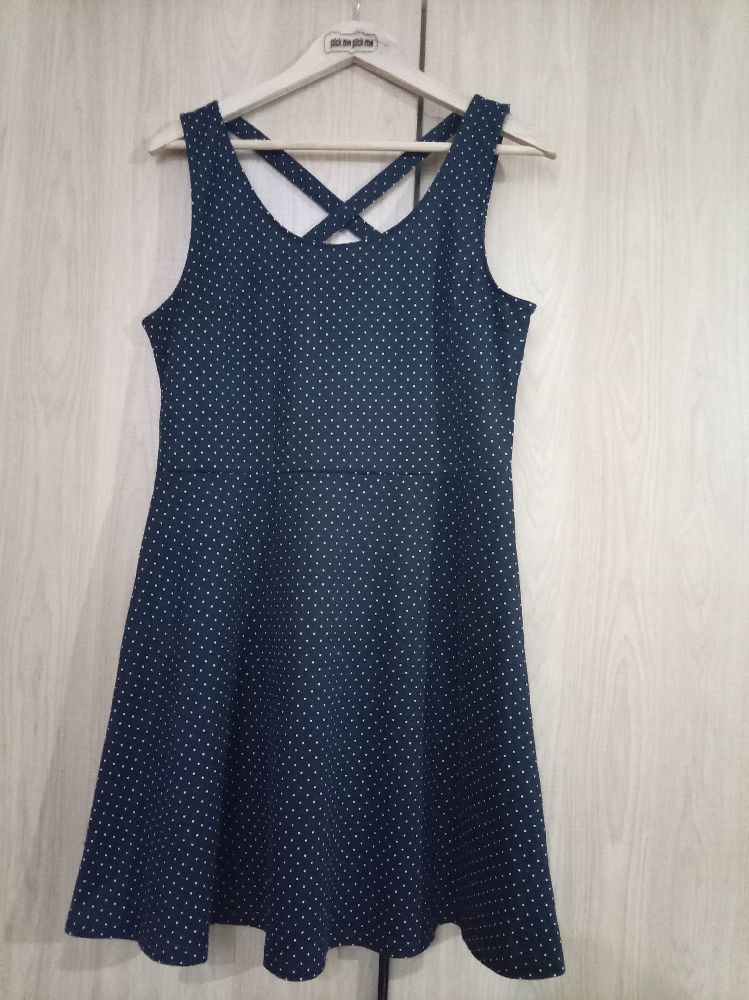 Polka dot black dress