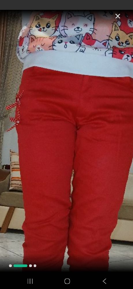 Pantalon rouge pour fille 