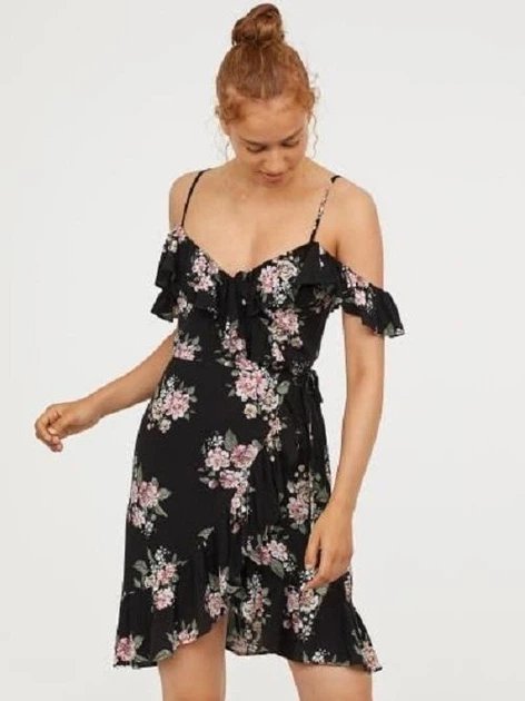 Robe noire Fleurie 