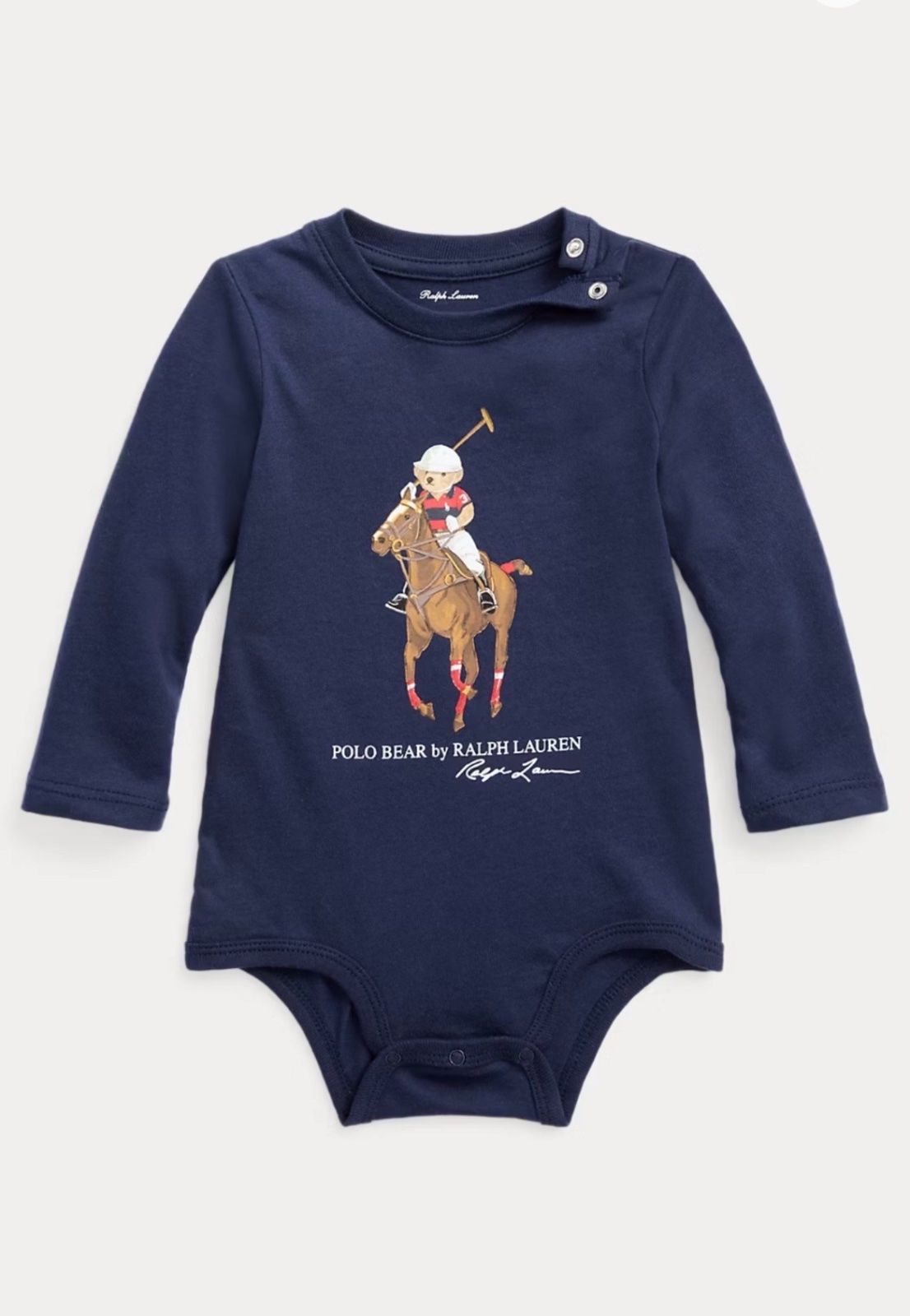 Polo Bear & Big Pony Cotton Bodysuit