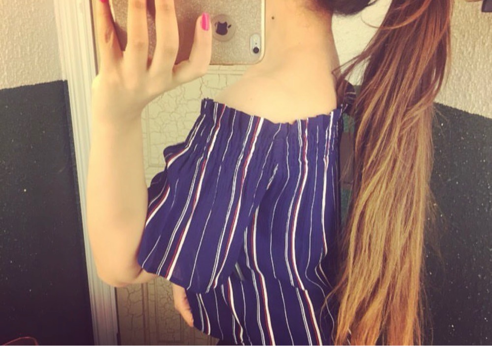 Crop top manches tombantes 