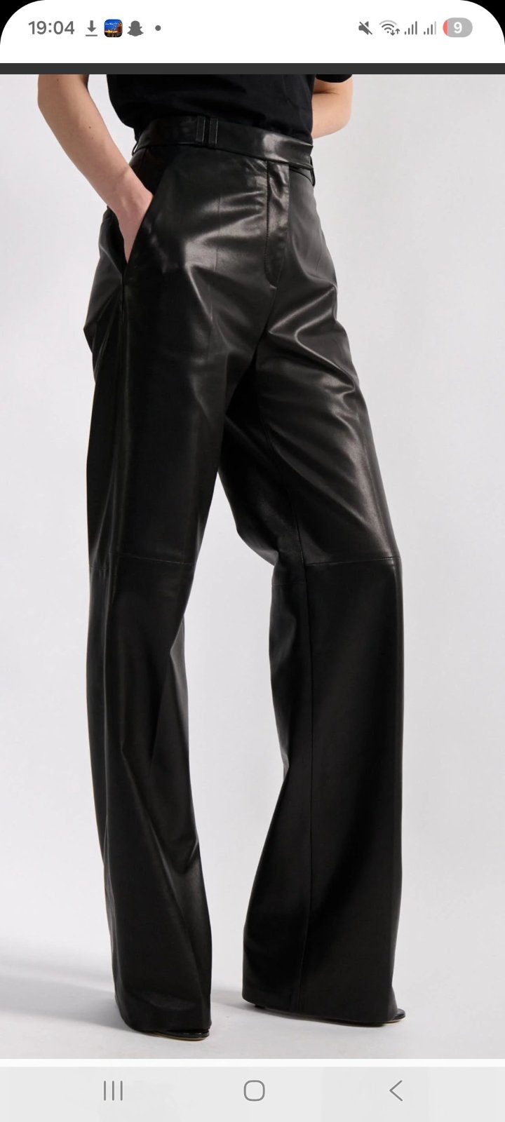 Pantalon  cuir noir