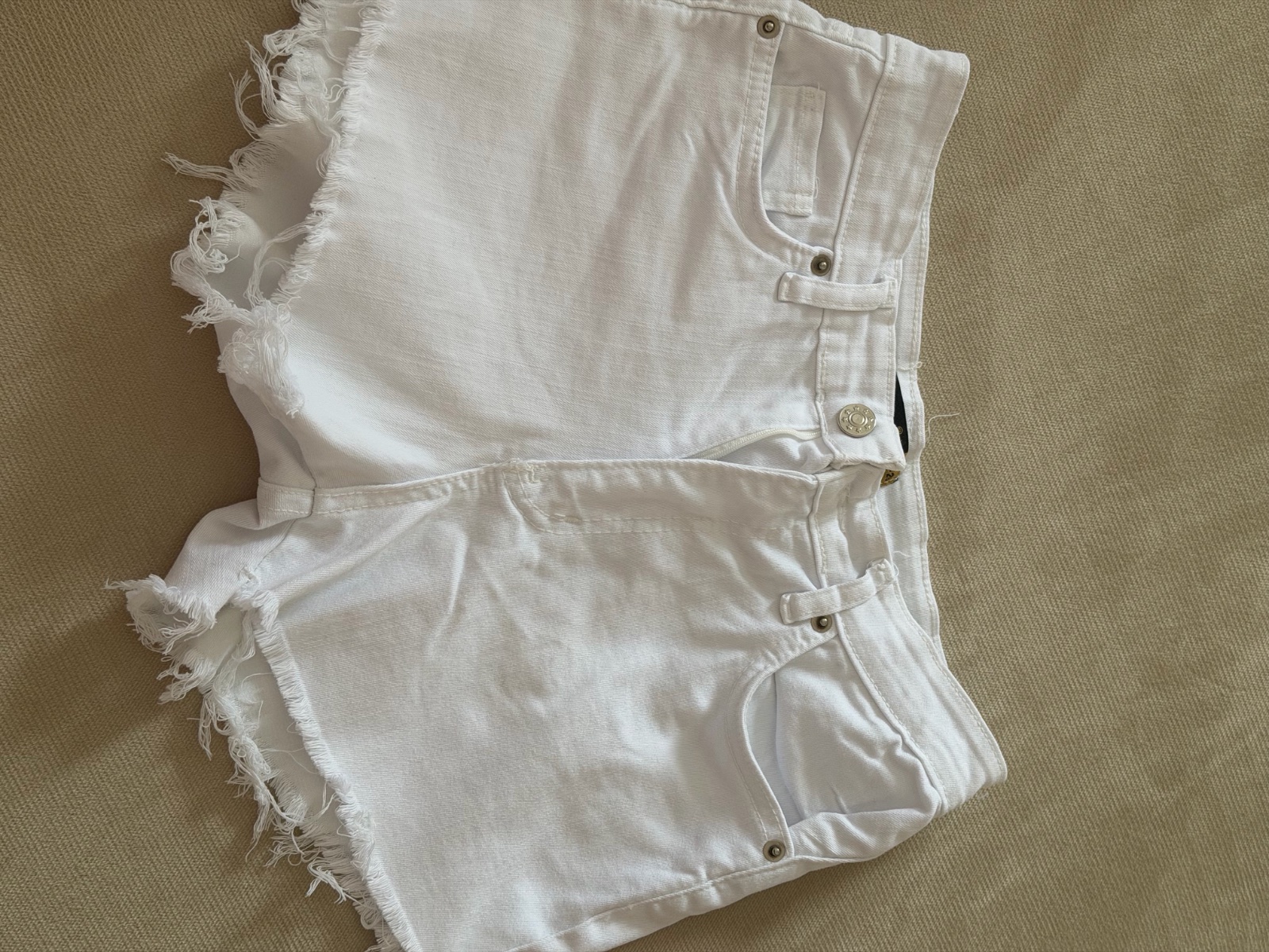 Short banc en jean