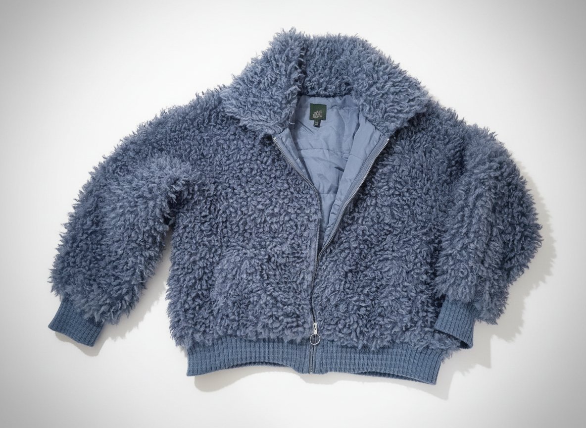 Veste avec doublure couleur bleu djean T44+etat neuf