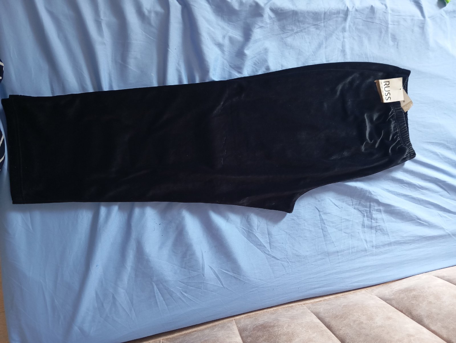 Pantalon noir stretch velour T52+ 