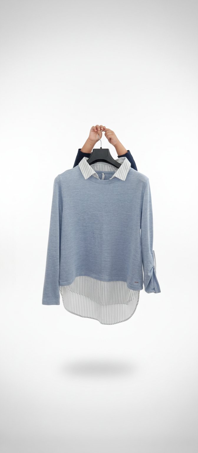 Pull col chemise 
