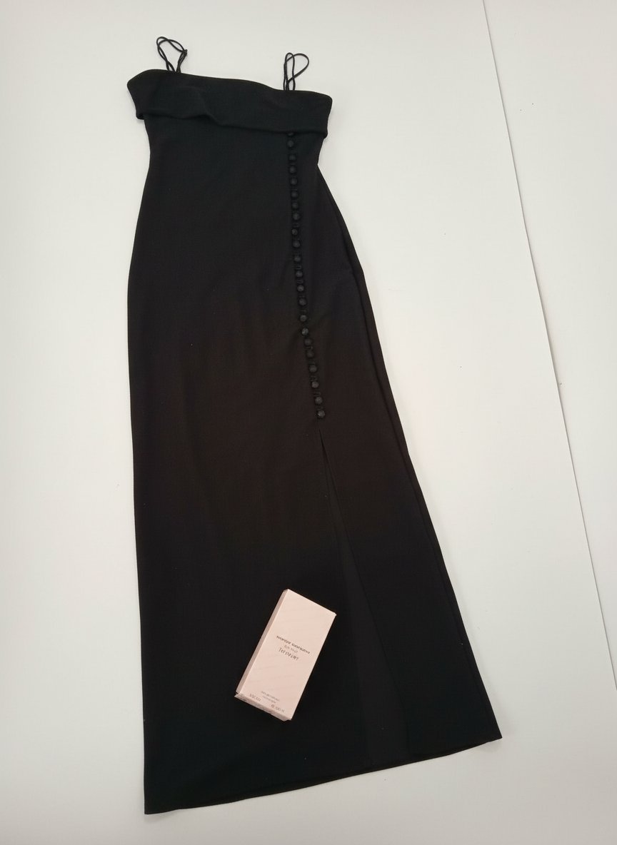 Robe soirée couleur noir lycra 