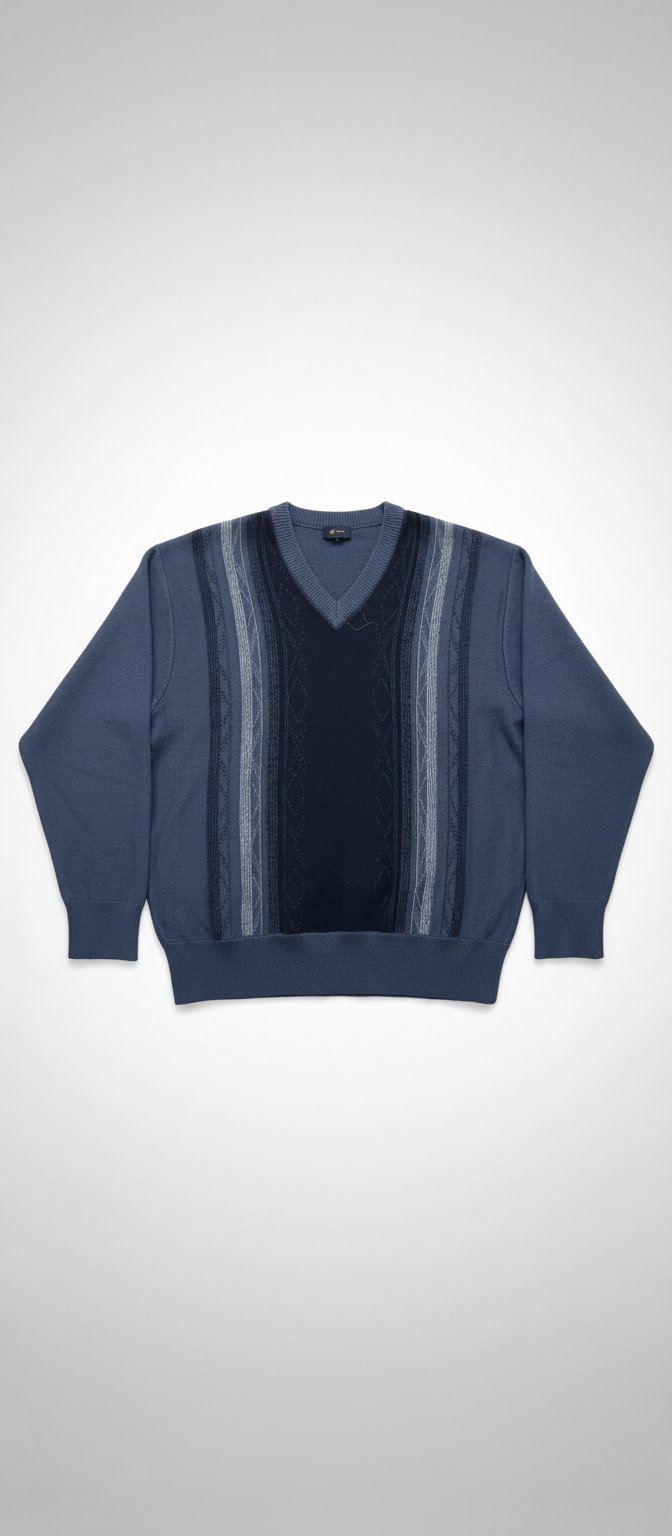 Pull col v couleur T:L