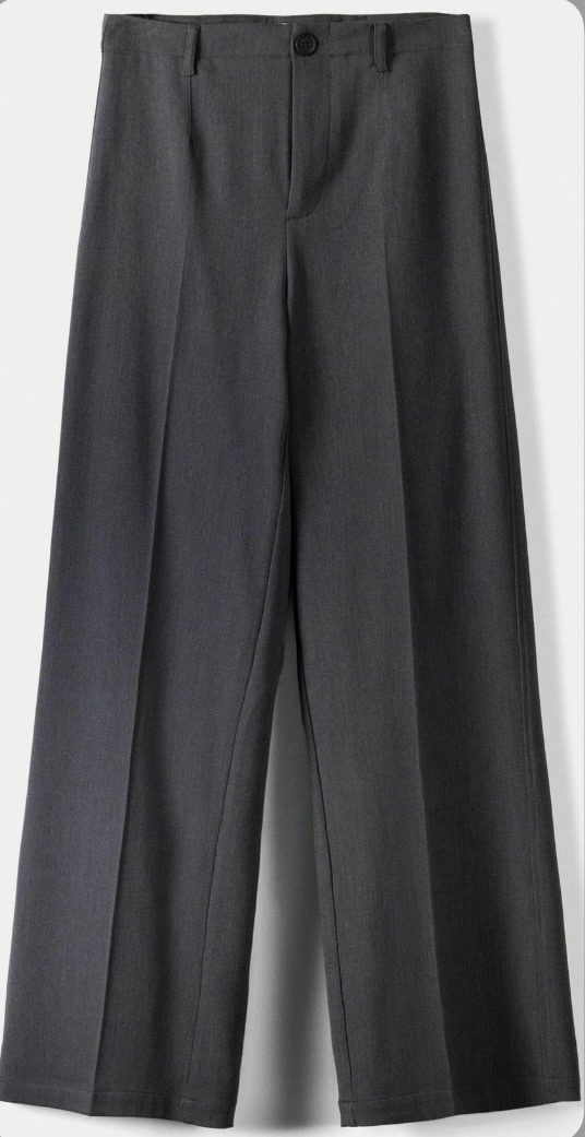 Wide leg grey trousers