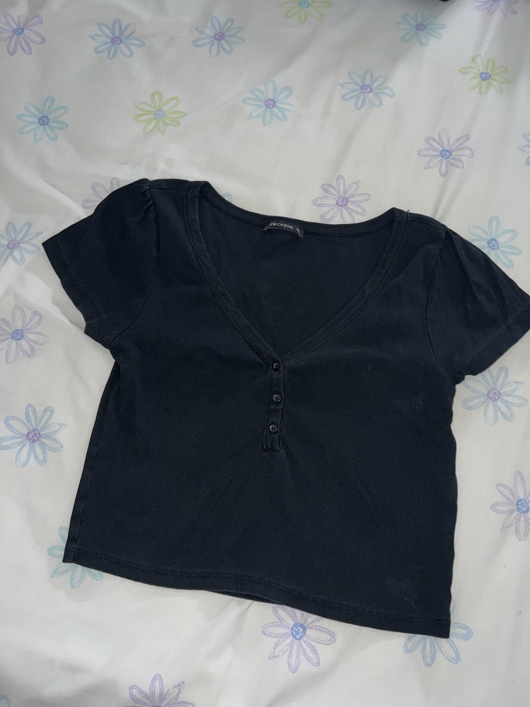 t-shirt noir cropped 2XL 