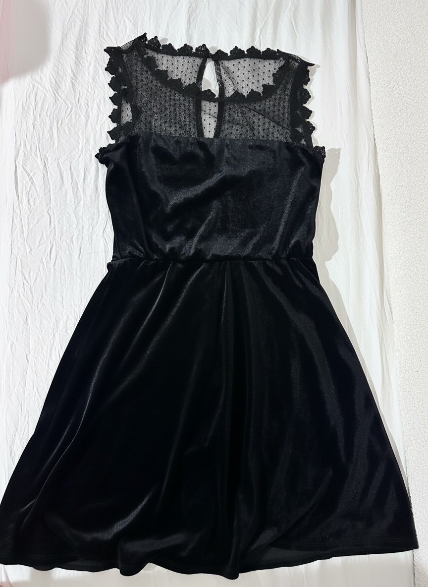 Robe noir velour 