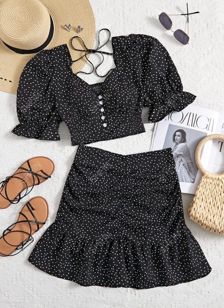 Ensemble shein noir neuf très chic