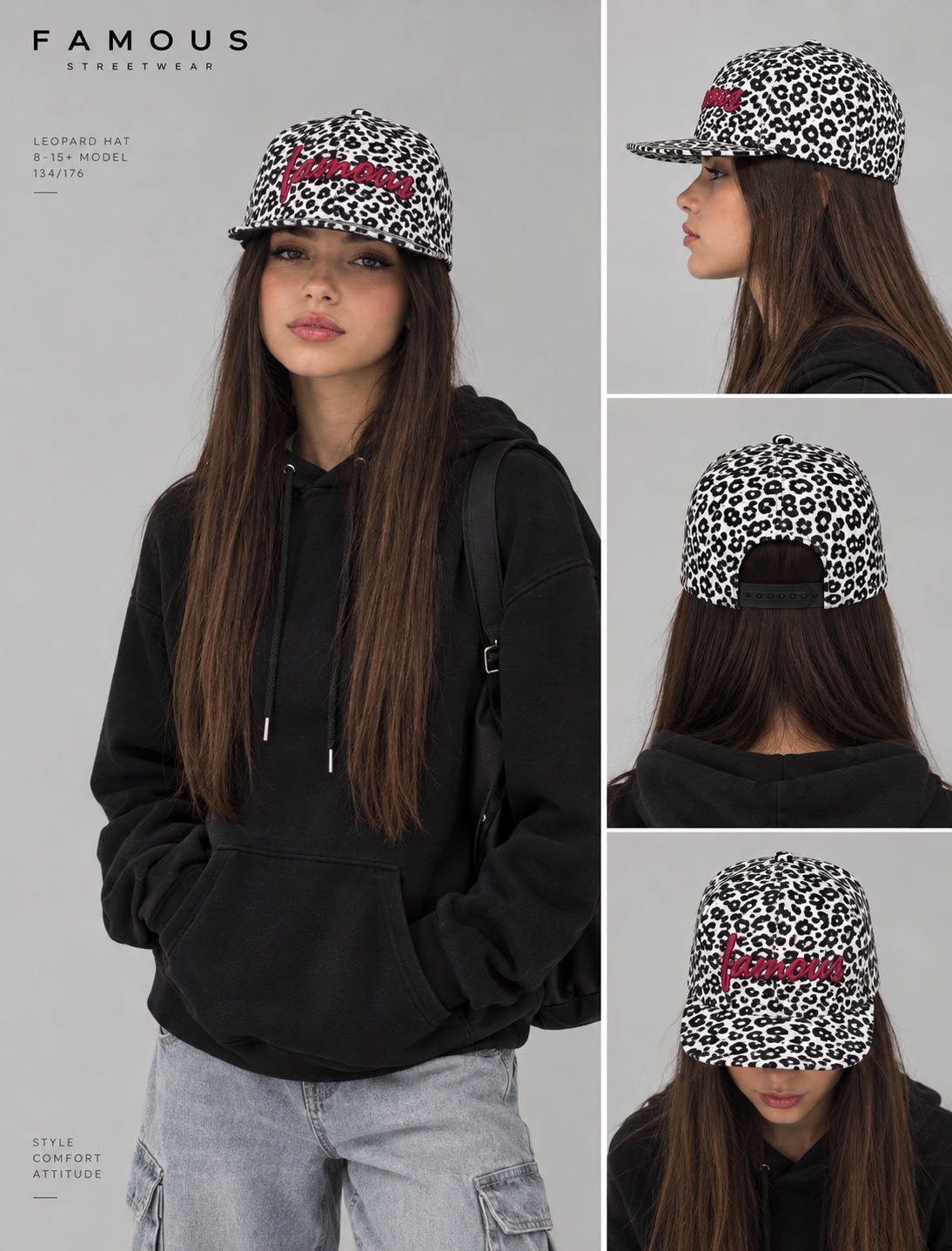 Casquette leopard pour filles page one young 