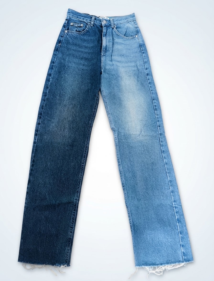 Pantallon djean wide leg pull and bear