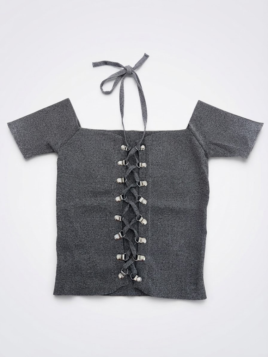 Top gris ajustable made in italy