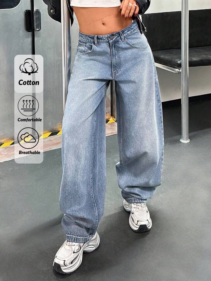 Pantallon baggy djean cotton 100%
