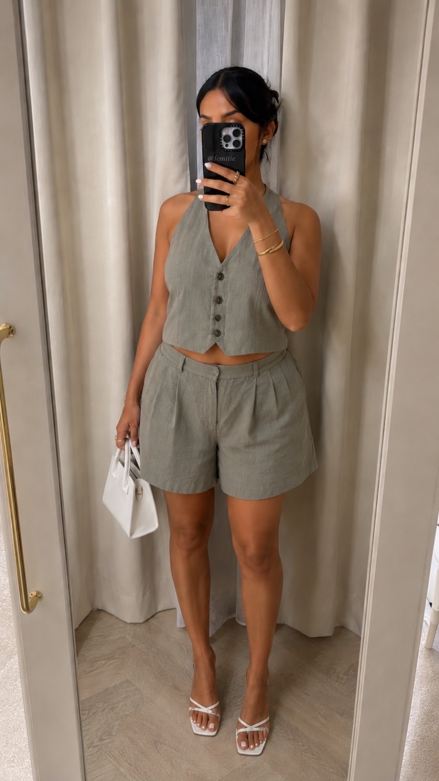Ensemble lin kaki bershka