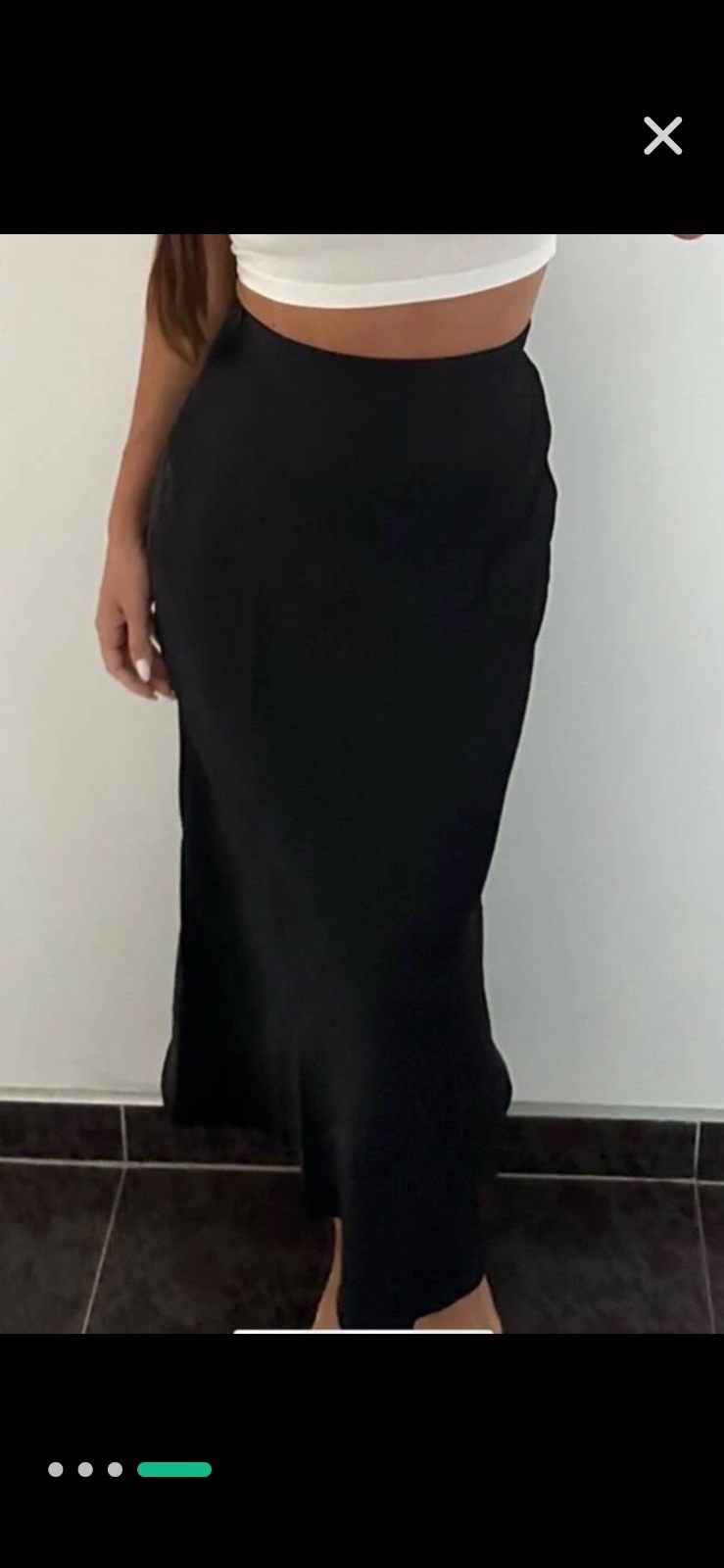 Jupe satin noir