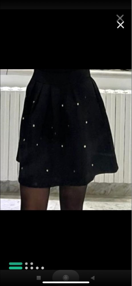 Jupe avec perle/strass
