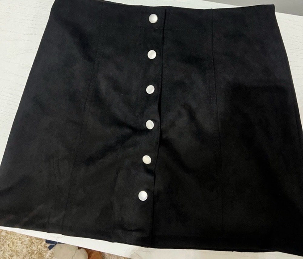 Jupe noir daim